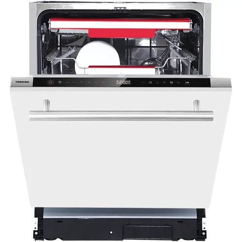 Masina de spalat vase incorporabila Toshiba DW-15B3, 15 seturi, 7 programe, Clasa C, Display Touch control, AquaStop, Filtru AntiBacterian, 60 cm (Alb)