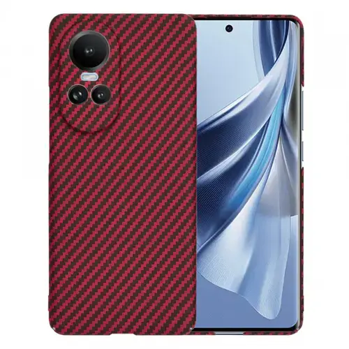 Husa pentru Oppo Reno10 / Reno10 Pro, Techsuit, Carbonite FiberShell, Rosie