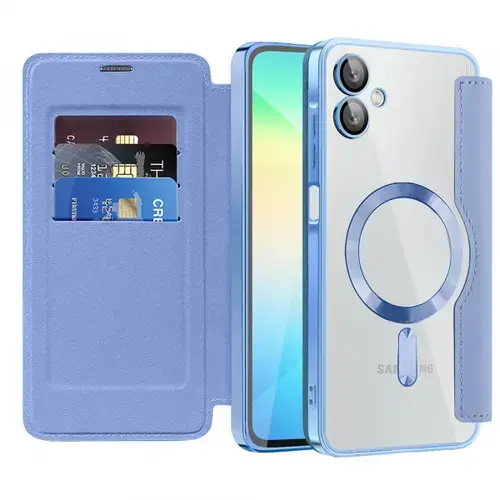 Husa MagSafe Techsuit SmartMag Book  pentru Samsung Galaxy A06 A065 (Albastru)