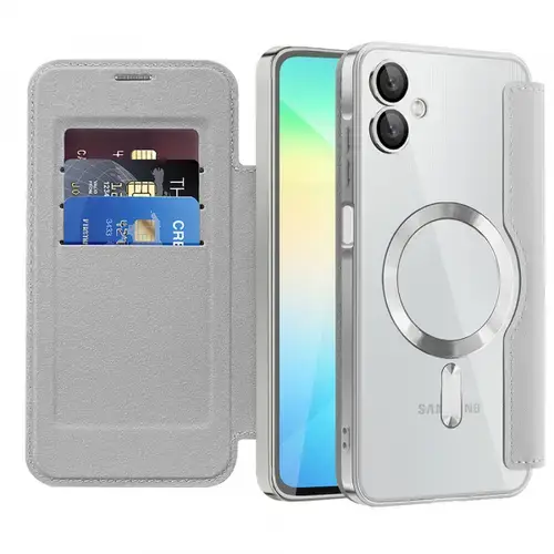 Husa MagSafe Techsuit SmartMag Book pentru Samsung Galaxy A06 A065 (Gri)