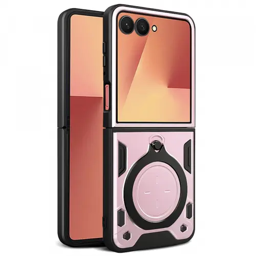 Husa Techsuit CamGuard Pro pentru Samsung Galaxy Z Flip7 F766,  Roz/Auriu