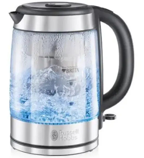 Fierbator de apa Russell Hobbs Clarity, 1.5 L, 2200 W (Negru/Transparent)