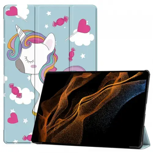 Husa Techsuit FoldPro Unicorn pentru Samsung Galaxy Tab S10 Ultra / Tab S9 Ultra / Tab S8 Ultra (Multicolor)