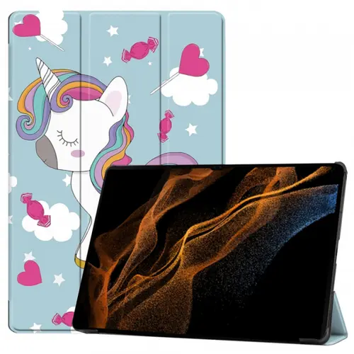 Husa Techsuit FoldPro Unicorn pentru Samsung Galaxy Tab S10 Ultra / Tab S9 Ultra / Tab S8 Ultra (Multicolor)