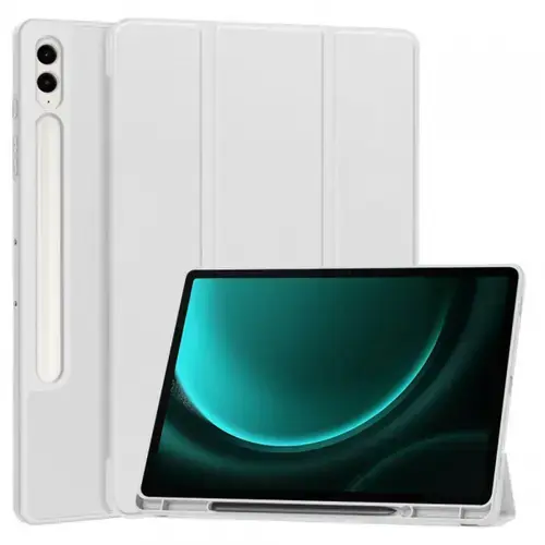 Husa Techsuit Flex Trifold pentru Samsung Galaxy Tab S10+ / Tab S9 FE+ / Tab S9+ (Gri)