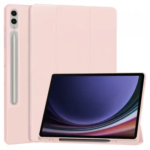 Husa Techsuit Flex Trifold pentru Samsung Galaxy Tab S10+ / Tab S9+ (Roz)