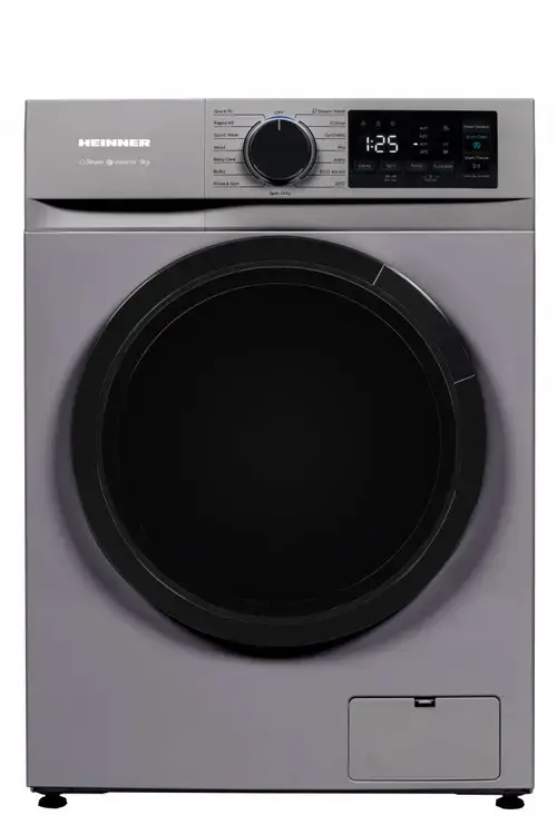 Masina de spalat rufe HEINNER HWM-M914IVNSA+++, 9 kg, 1400 rpm, Motor inverter, 15 programe, Clasa A (Argintiu)