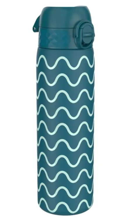 Sticla apa Slim, inox, 500ml, Ion8 Wave (Albastru)