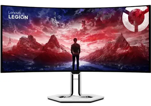 Monitor Gaming OLED Lenovo 34inch 34WD-10, WQHD (3440 x 1440), HDMI, DisplayPort, Ecran curbat, Boxe, 240 Hz, 0.03 ms (Alb)