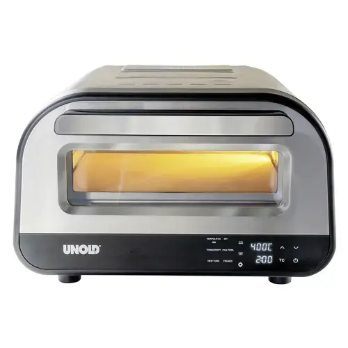 Cuptor electric pizza, cu piatra Unold Luigi 1700 W, 9.7 l, Digital (Negru/Inox)