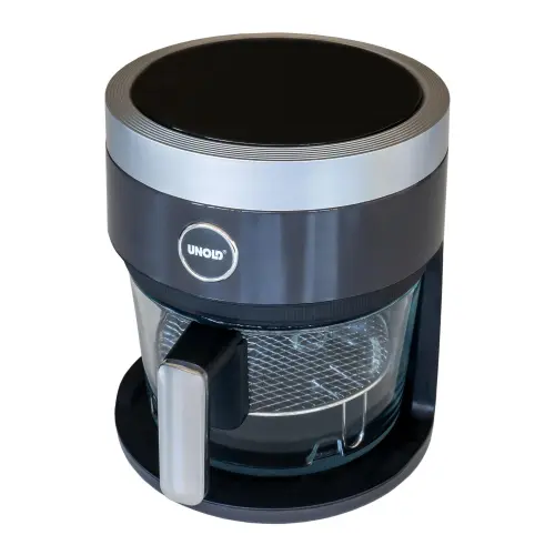 Friteuza cu aer cald Unold U58695, Sticla, 3.5 L, 1200 W, 10 programe, Termostat reglabil (Negru)
