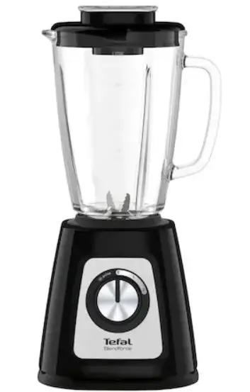 Blender Tefal Blendforce BL438831, 800 W, Powerlix, Smart Lock, 1.75 L (Negru/Argintiu)