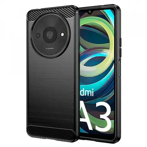 Husa pentru Xiaomi Redmi A3x / A3, Techsuit, Carbon, Neagra