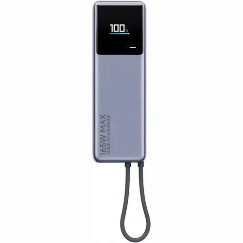 Baterie Externa Xiaomi PB1165MI, 10000 mAh, 165 W, PD, 2 x USB-C (Gri)