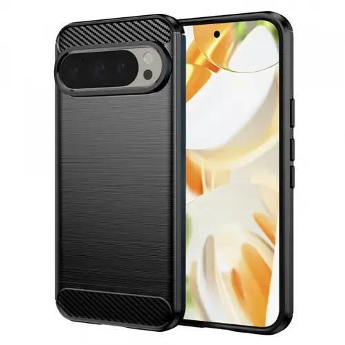 Husa Techsuit Carbon pentru Google Pixel 9 / 9 Pro, Neagra