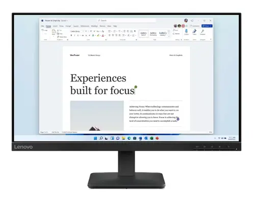Monitor IPS LED Lenovo L24-4e, Full HD (1920 x 1080), VGA, HDMI, 100 Hz, 4 ms (Negru)