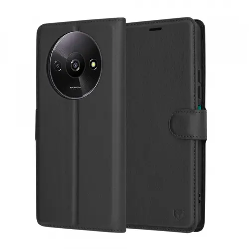 Husa pentru Xiaomi Redmi A3x / A3, Techsuit, Leather Folio, Neagra