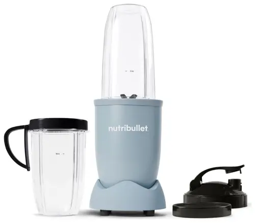 Blender Nutribullet Pro NB907MASL 0C22300145, 900 W, 1 viteza, cupa inalta 0.9l, cupa inalta 0.7l, 5 accesorii (Gri/Albastru)