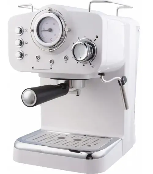 Espressor manual Arielli KM-501W, Putere 1100 W, Capacitate 1.25 l, Presiune maxima 15 Bar (Alb)
