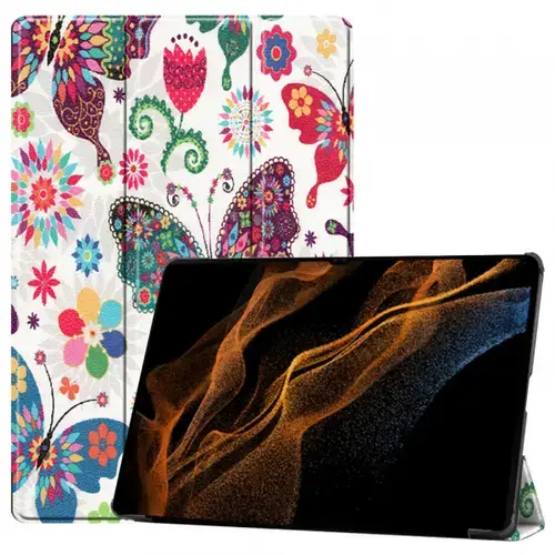 Husa pentru Samsung Galaxy Tab S10 Ultra / Tab S9 Ultra / Tab S8 Ultra Techsuit FoldPro Butterfly (Multicolor)