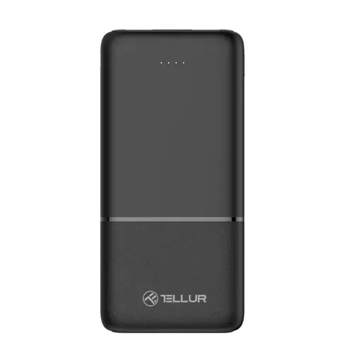 Acumulator extern Tellur TLL158481, 10000 mAh 2xUSB, USB-C, MicroUSB, Indicator LED (Negru)