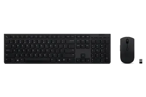 Kit Wireless Lenovo Professional, USB/Bluetooth, 2400 dpi, Negru