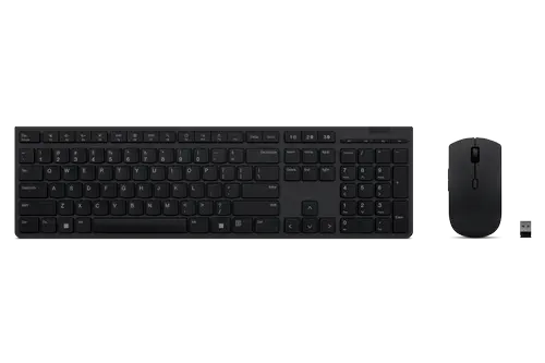 Kit Wireless Lenovo Professional, USB/Bluetooth, 2400 dpi, Negru
