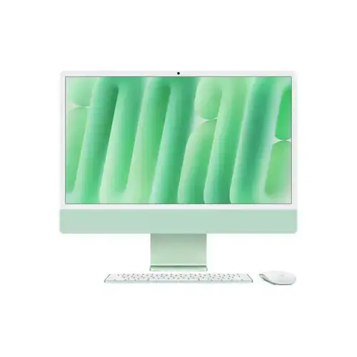 All In One PC Apple iMac 24inch (2024), Procesor Apple M4, 8 nuclee CPU si 8 nuclee GPU, 24inch, Retina 4.5K, 16GB, 256GB SSD, macOS, Layout INT, Manual RO (Verde)