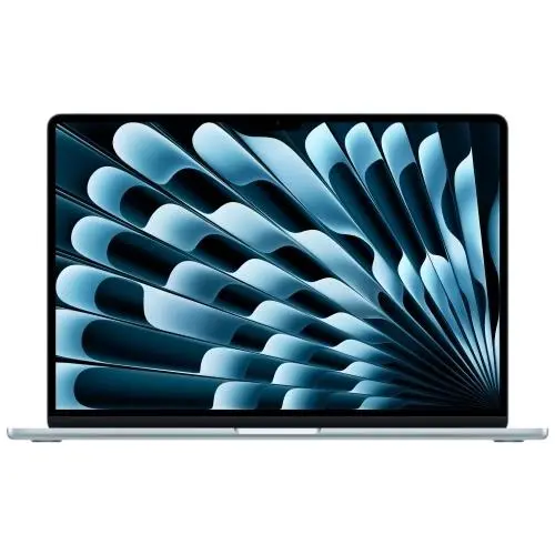 Laptop Apple MacBook Air 15 (Procesor Apple M4 (10-core CPU), 15.3inch Liquid Retina, 32GB, 512GB SSD, Apple M4 10-core GPU, Mac OS, Layout INT, Albastru deschis)