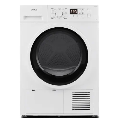 Uscator de rufe Samus SGDP-1024, Pompa de caldura, 10 kg, 16 programe, Clasa D (Alb)