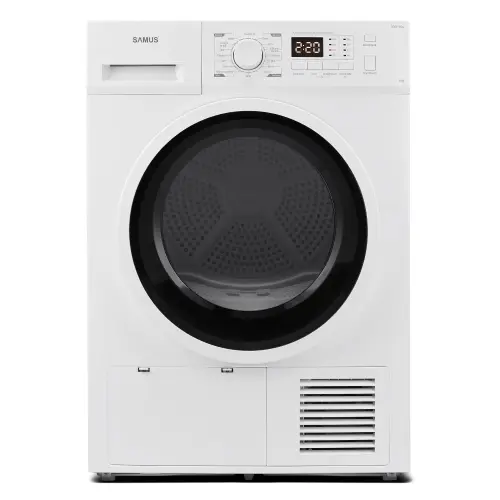 Uscator de rufe Samus SGDP-924, Pompa de caldura, 9 kg, 16 programe, Clasa D, Afisaj electronic (Alb)