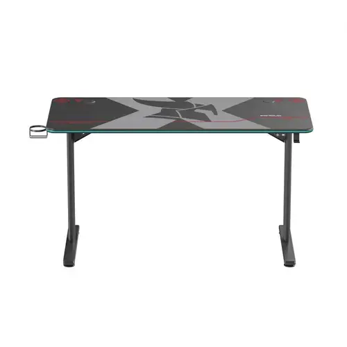 Birou gaming Serioux Aeter RGB,   1200x600x750mm, greutate suportata: 75 kg, banda LED RGB, mouse Pad inclus, suport casti, suport cana/pahar (Negru)