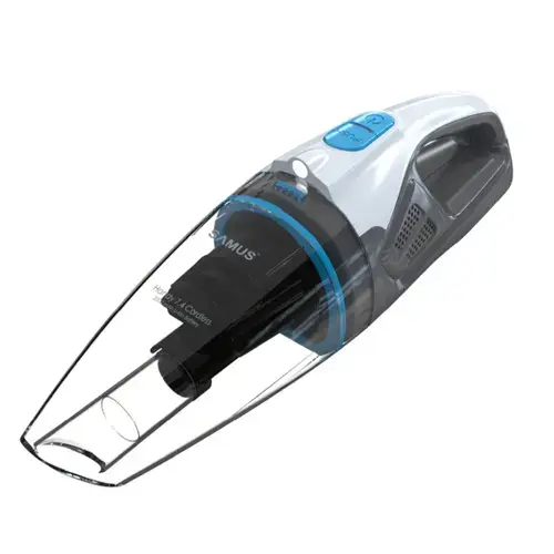 Aspirator de mana Samus Handy 7.4, 50 W, Autonomie 20 minute, Rezervor 0.5 l, Filtru HEPA (Gri/Alb)