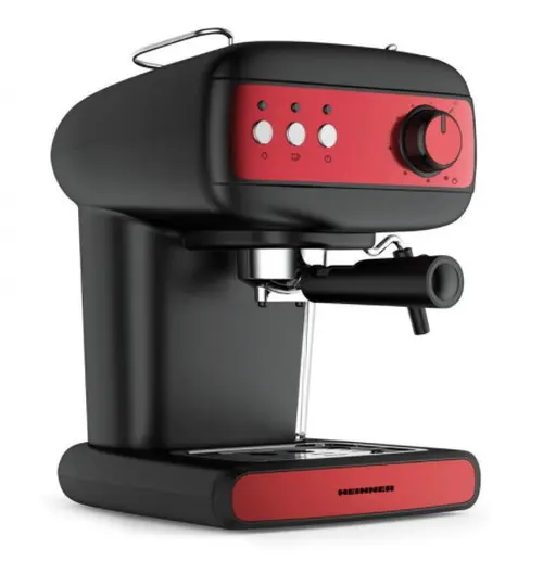 Espressor Heinner HEM-1100BKRD, 850 W, 1.2 L (Negru/Rosu)