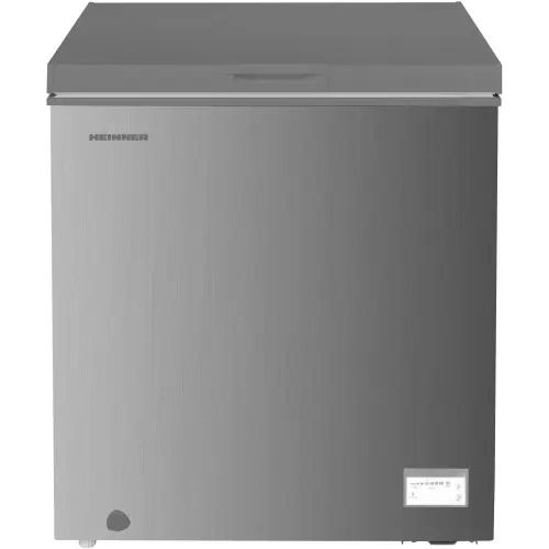 Lada frigorifica Heinner HCF-HM145CSE++, 142 l, Clasa E, Convertibila Frigider/Congelator, Control electronic (Argintiu)