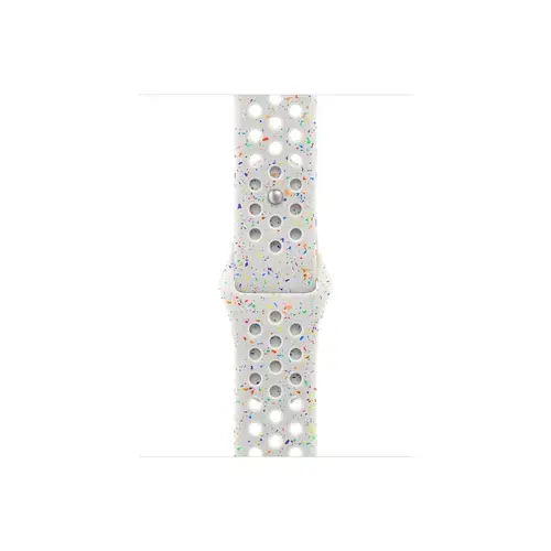 Curea Smartwatch Apple MYL43ZM/A pentru Watch 46mm, Nike Sport Band, S/M (Alb)