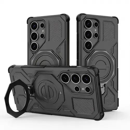 Husa pentru Samsung Galaxy S25 Ultra S938 Techsuit Carbon Shield Pro (Negru)