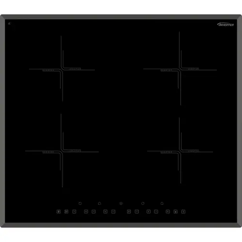 Plita cu inductie Arielli ACH-720IND, Putere 7.4 kW, 4 zone de caldura, Control touch, Timer, Indicator caldura reziduala, 60 cm (Negru)