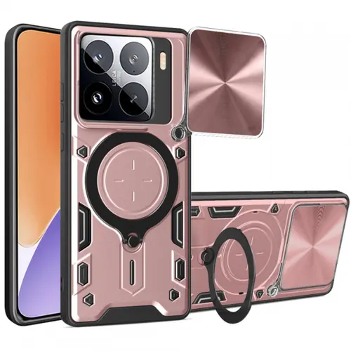 Husa pentru Xiaomi 15, Techsuit, CamGuard Pro (Roz/Auriu)