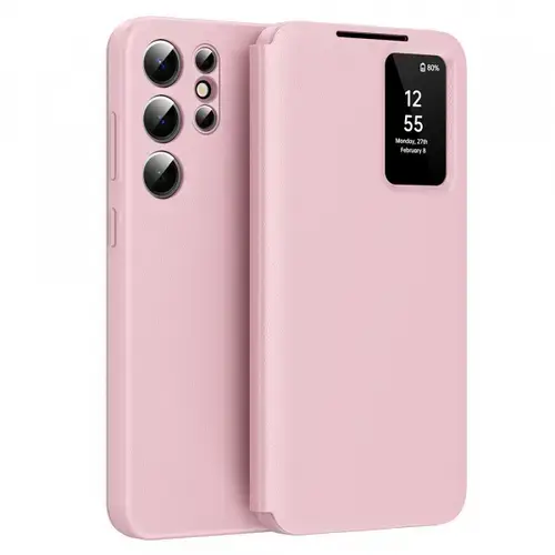 Husa pentru Samsung Galaxy S24 Ultra S928 Techsuit SmartView (Roz)