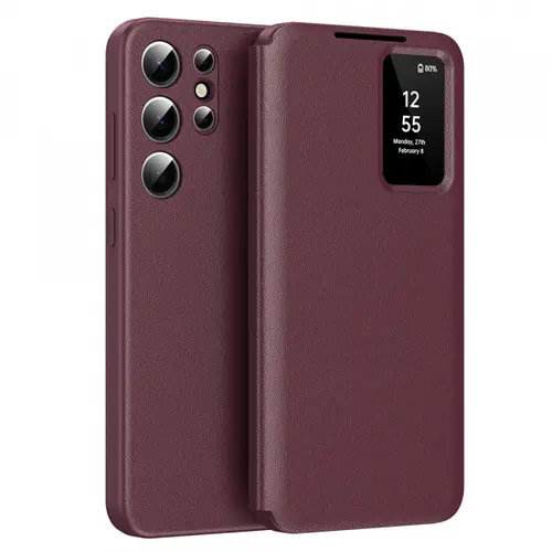 Husa pentru Samsung Galaxy S24 Ultra S928 Techsuit SmartView (Rosu)