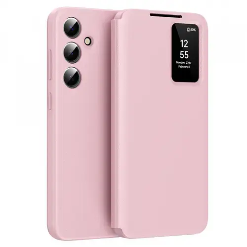 Husa pentru Samsung Galaxy S24 S921 Techsuit SmartView (Roz)
