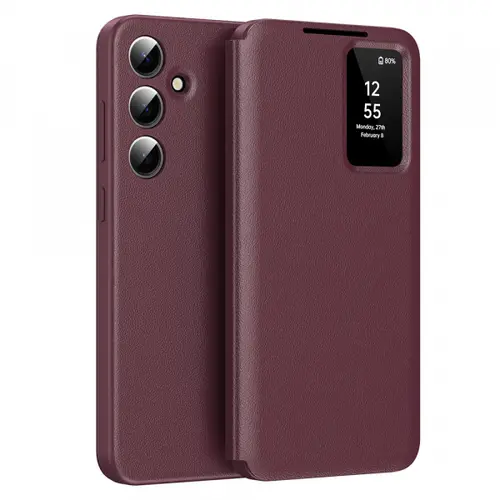 Husa pentru Samsung Galaxy S24 S921 Techsuit SmartView (Rosu)