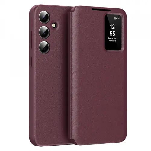 Husa pentru Samsung Galaxy A55 5G A556 Techsuit SmartView (Rosu)