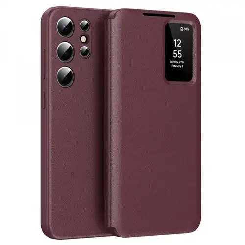 Husa pentru Samsung Galaxy S25 Ultra S938 Techsuit SmartView (Rosu)