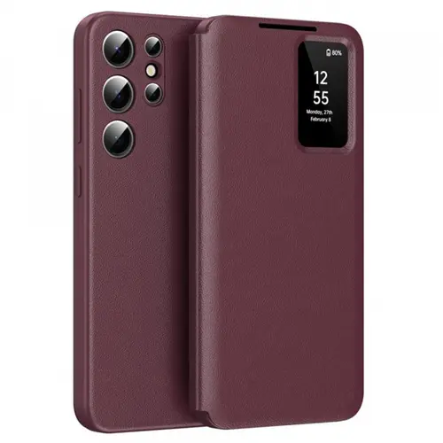 Husa pentru Samsung Galaxy S25 Ultra S938 Techsuit SmartView (Rosu)