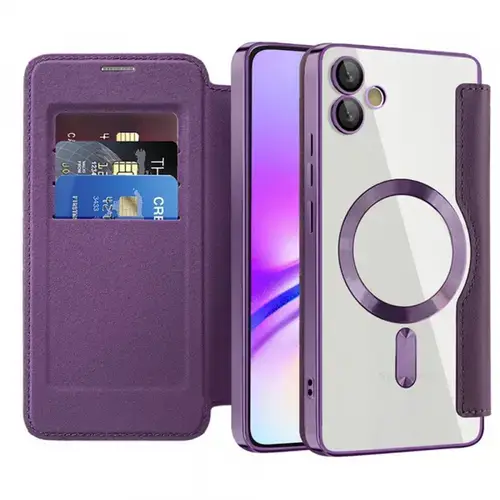 Husa MagSafe pentru Samsung Galaxy A05 A055 Techsuit SmartMag Book (Mov)