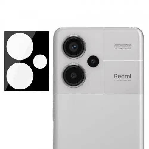 Folie de protectie Camera Spate Techsuit pentru Xiaomi Redmi Note 13 Pro+, Sticla securizata (Negru)