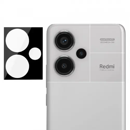Folie de protectie Camera Spate Techsuit pentru Xiaomi Redmi Note 13 Pro+, Sticla securizata (Negru)