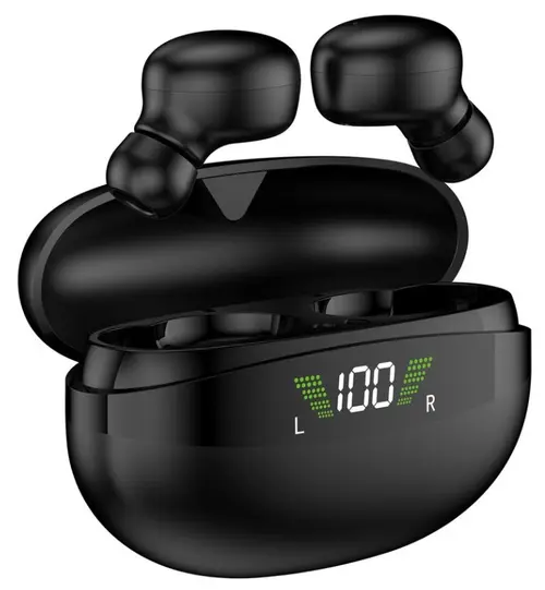 Casti True Wireless Akai BTE-J350, Bluetooth, Microfon (Negru)
